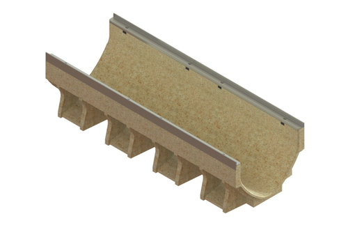 Лоток водоотводный CompoMax Drive DN300 H210-H510 V-образный с каскадом