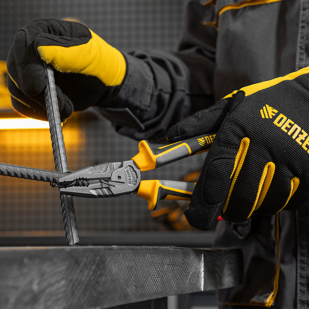 Плоскогубцы комбинированные 205 мм, трехкомпонентные рукоятки Denzel