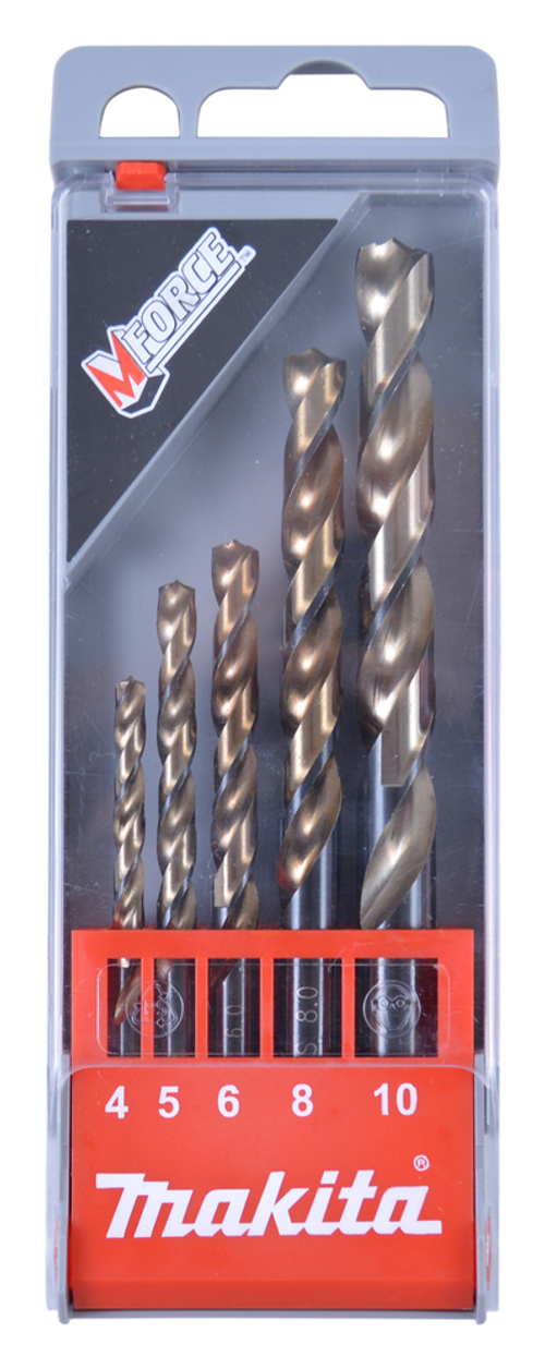 Набор свёрл по металлу M-force HSS, 4-10 мм, 5 шт Makita D-30508
