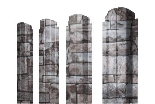 Штакетник П-образный А фигурный 0,45 Print Elite Fine Stone TwinColor