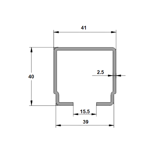 Направляющая 4м С-рельс H-C4001-4