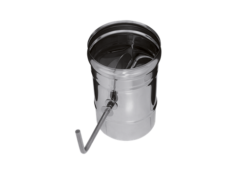 Заслонка Феррум (шибер поворотный) нержавеющая (430/0,8мм), ф130