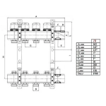 Группа коллекторная без расходомеров 10 отводов 1"в/в x ¾"ек Valtec VTc.594.EMNX.0610
