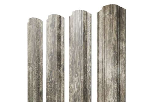 Штакетник Прямоугольный фигурный 0,45 Print Elite Nordic Wood TwinColor