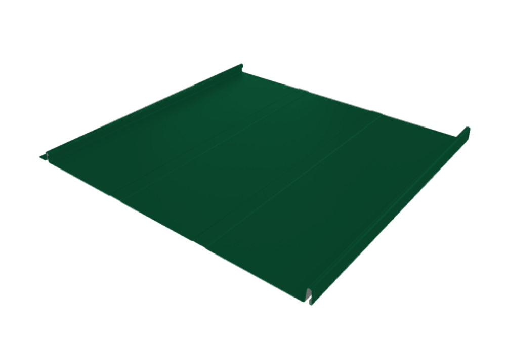 Фальц двойной стоячий Line Grand Line 0,5 Satin Matt TX с пленкой на замках RAL 6005 зеленый мох