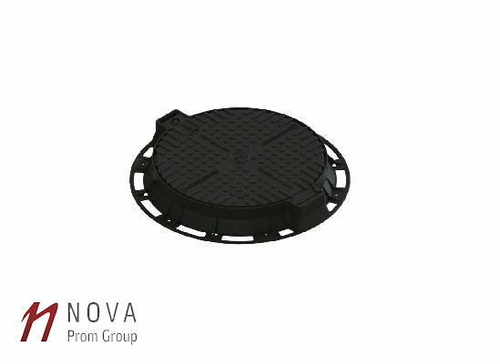 Люк тяжелый чугунный "К" тип Т с запорным устройством кл.С250