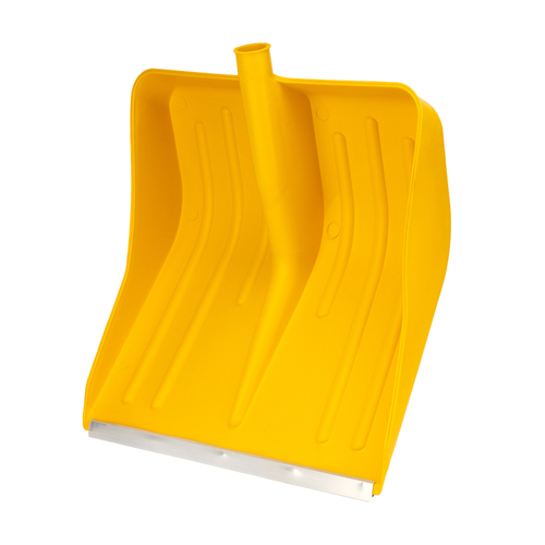 Лопата для уборки снега пластиковая, желтая, 420 х 425 мм, без черенка, Россия, Сибртех