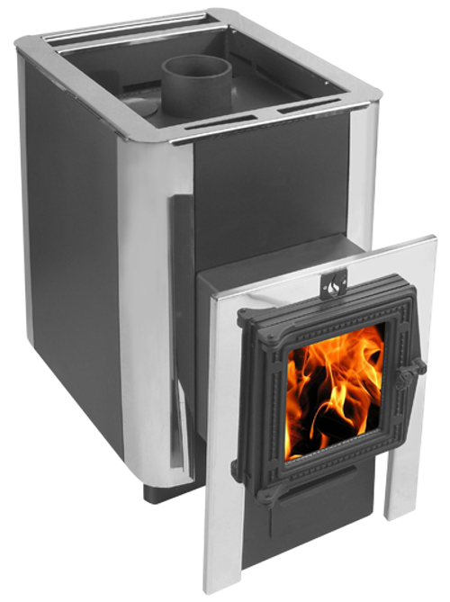 Печь для бани Термофор ДоброПар Carbon 14 закр.каменка чуг дверца со стеклом антрацит