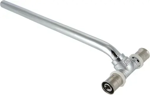 Тройник пресс радиаторный с хромированной трубкой 20мм x 15мм x 16мм Valtec VTm.282.RN.201516