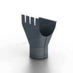 Воронка выпускная МЕТАЛЛ ПРОФИЛЬ Foramina Freeze D125/100 Grey