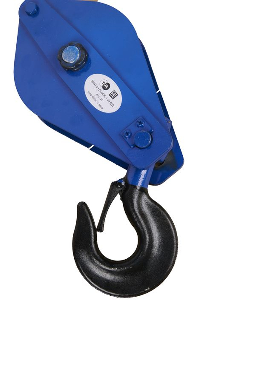 Блок монтажный однорольный с крюком TOR 2 т с откидной щекой (S)*