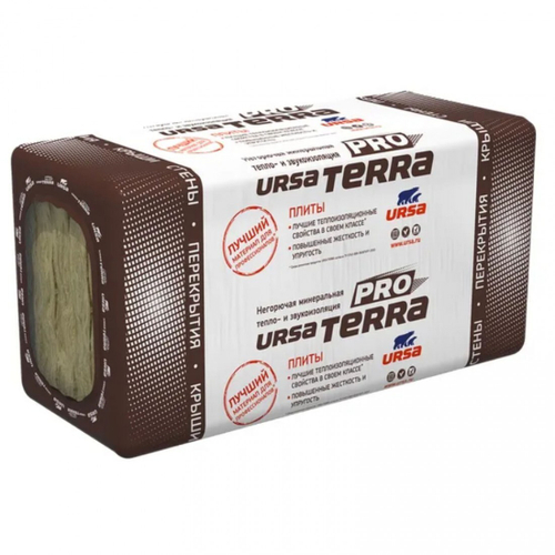 Минеральная вата URSA TERRA PRO 34 PN 1200х600х100 мм, 12 шт/упак