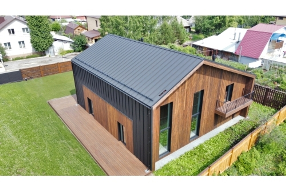 Кликфальц Pro Grand Line 0,5 Satin Matt с пленкой на замках RAL 7024 мокрый асфальт