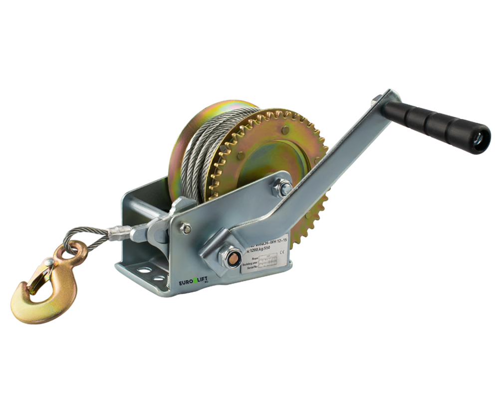 Лебедка барабанная WH25-20 г/п 1100 кг, канат 20 м