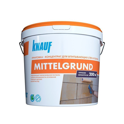 Грунтовка Knauf Миттельгрунд универсальная для впитывающих оснований, концентрат, 10 кг, шт