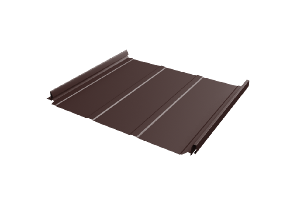 Кликфальц Pro Line Grand Line 0,5 GreenCoat Pural BT с пленкой на замках RR 887 шоколадно-коричневый (RAL 8017 шоколад)