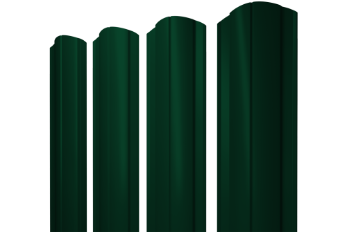 Штакетник Круглый фигурный 0,45 Drap TX RAL 6005 зеленый мох