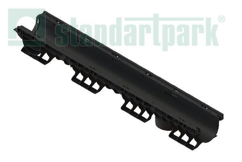 Лоток водоотводный пластиковый PolyMax Basic DN100 h120 стандартный борт