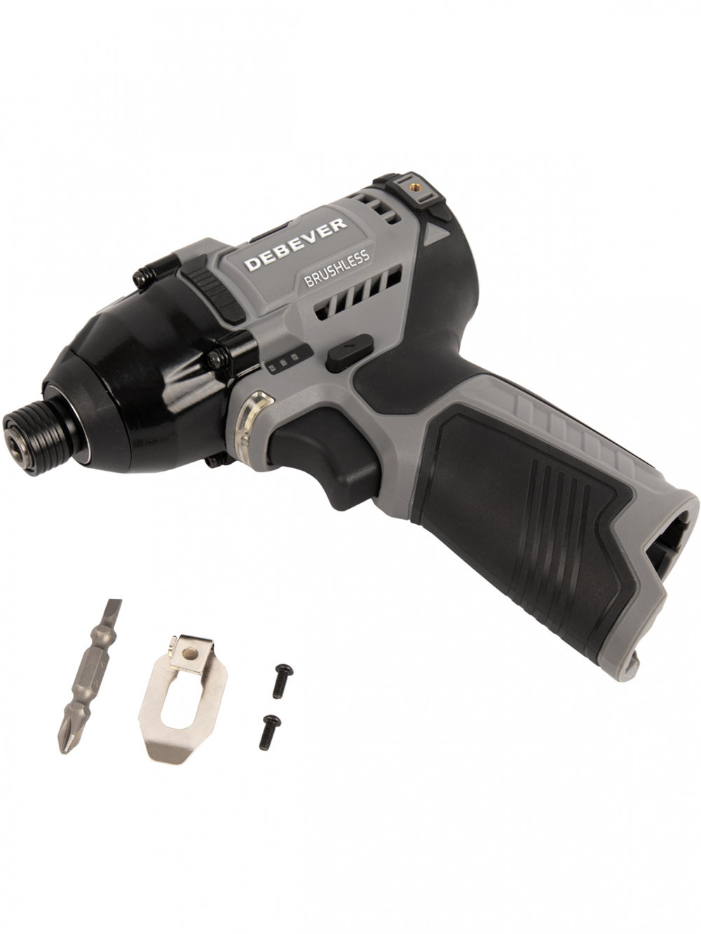 DBE-7361C Винтоверт аккумуляторный DeBever бесщеточный, ударный, шестигранник 1/4", 140Nm, 12В