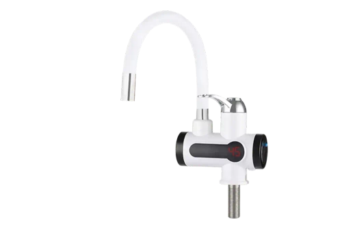 Проточный кран-водонагреватель UNIPUMP BEF-008AF с дисплеем и гибким изливом (силикон)