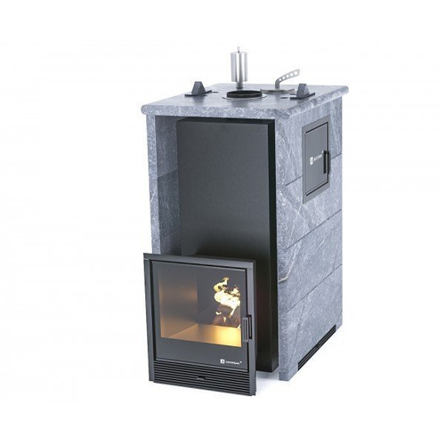 Печь для бани ИзиСтим Сочи М2 Premium в трехстор. кожухе из змеевика закр. верх бок.вход слева #