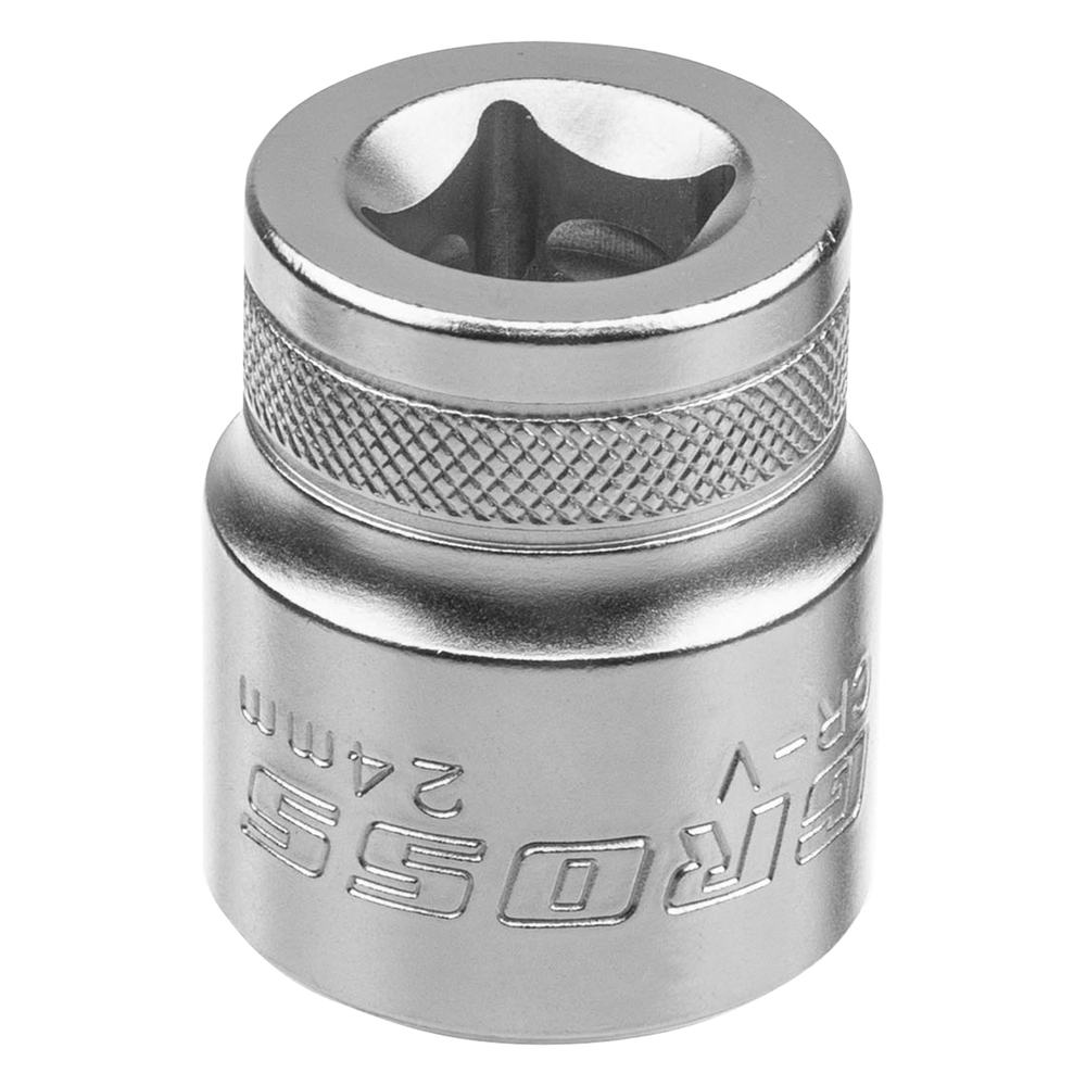 Набор торцевых головок, трещотка 120 зубьев, 1/2", CrV, 36 предметов Gross