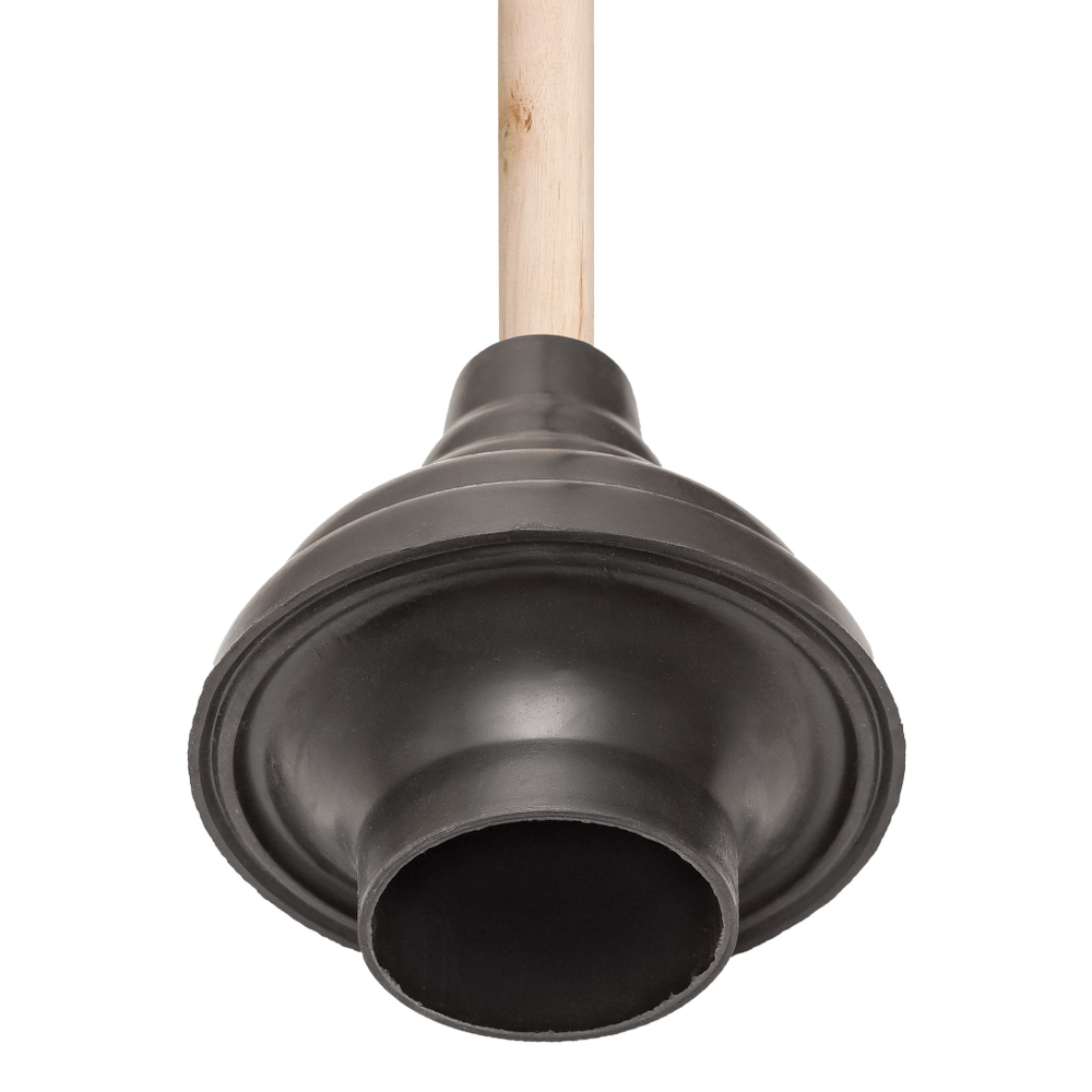 Вантуз для удаления засоров "Классик", деревянная ручка 53 см