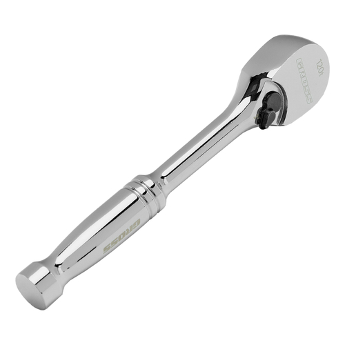 Ключ-трещотка 1/4", CrV, 120 зубьев, цельнометаллический, хром Gross
