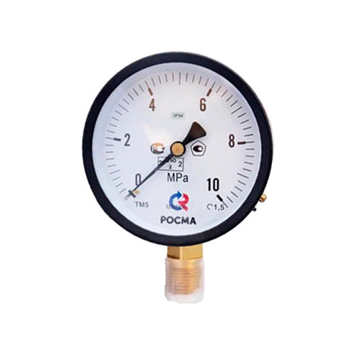 Манометр радиальный Росма ТМ-51GР.GG IP54 (G-1GМПа) М2Gх1.5 1.5 общетехнический специального исполнения, 1GGмм, тип - ТМ-51GР, радиальное присоединение, шкала (G-1GМПа), резьба М2Gх1.5, класс точности 1.5