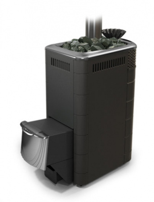 Печь для бани ТМФ Гейзер XXL 2017 Inox нерж.дверца закр.каменка антрацит