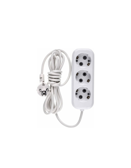 Удлинитель бытовой 10 м, 10А, тип УХз10, с заземлением, 3 розетки Сибртех