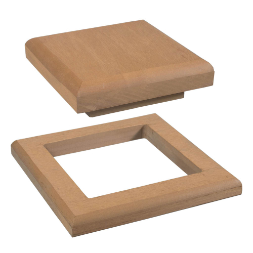 Крышка+юбка из ДПК 125*125мм для столба 3D