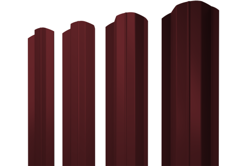 Штакетник М-образный В фигурный 0,45 Drap TX RAL 3005 красное вино