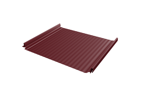 Кликфальц Pro Gofr Grand Line 0,5 Satin с пленкой на замках RAL 3005 красное вино