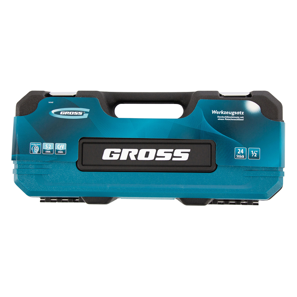 Набор инструментов, 1/2", CrV, 120 зубьев, 24 предмета Gross