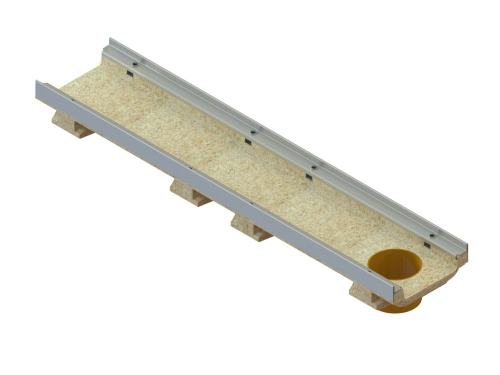 Лоток водоотводный мелкосидящий CompoMax Drive DN150 полимербетонный H80 кл.С,D,E