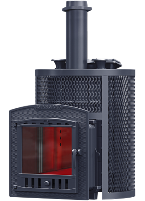 Печь для бани GFS Авангард Ураган 25П2С ЗК круглая чугунная