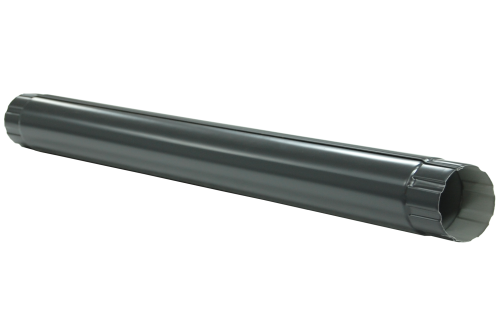 Труба круглая соединительная Optima 90мм 1м RAL 7024 мокрый асфальт