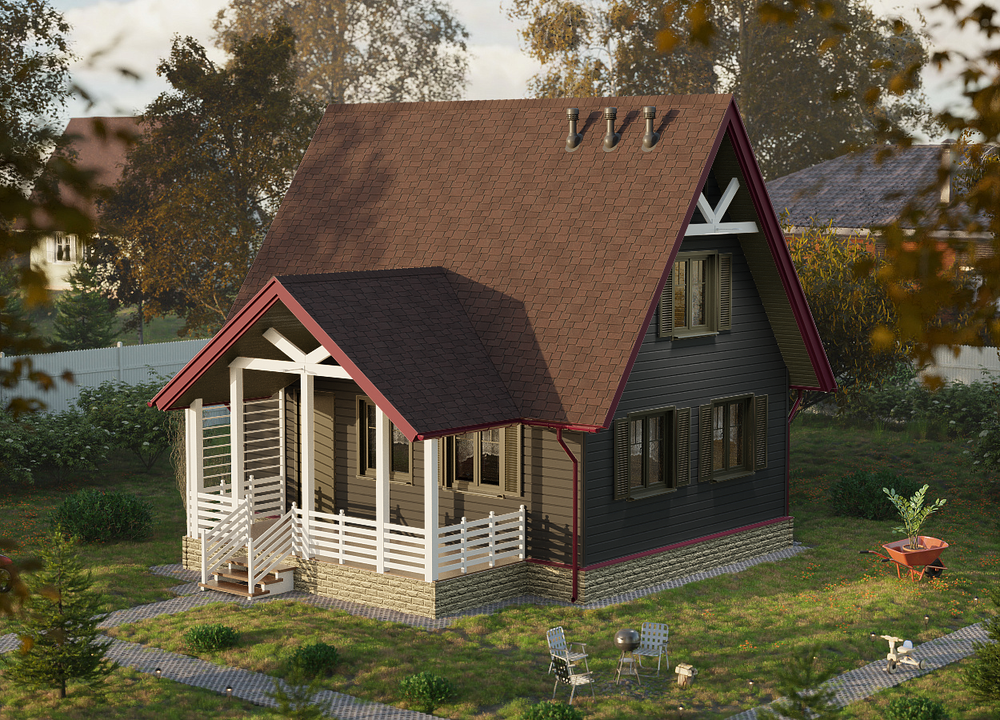 Гибкая черепица Lux, Саппоро, Зрелый каштан