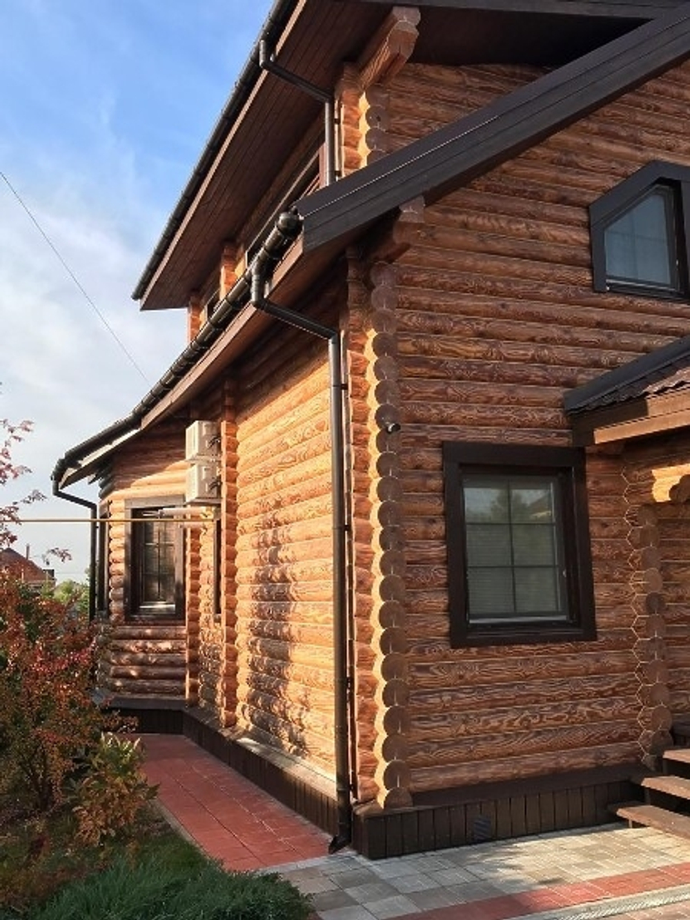 Колено 45˚ для водосточной трубы LUX, шоколад