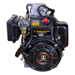 Двигатель Dinking DK165F/P (4.4 лс, вал тип S, ручной стартер, датчик масла)