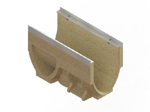 Лоток водоотводный CompoMax Drive полимербетонный V-образный DN200 H410 кл.Е полуметровый