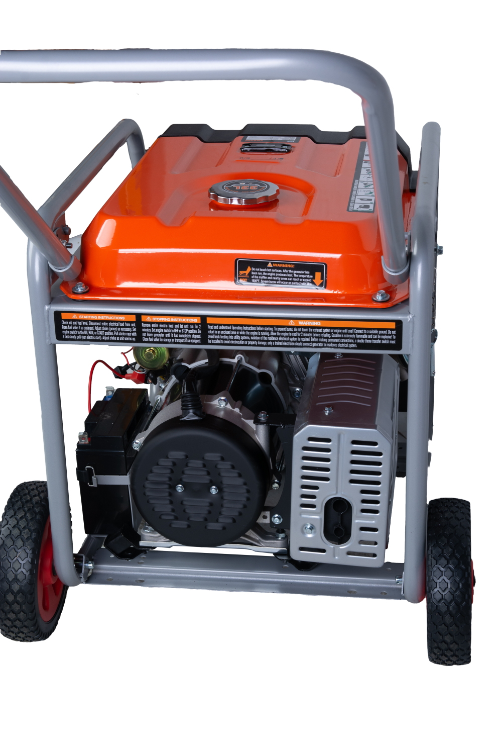 Генератор бензиновый 5,0 кВт 220В 27 л с электростартером и колесами TOR KM6500H