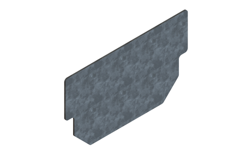 Заглушка стальная оцинкованная для лотка CompoMax Basic DN100 Н80