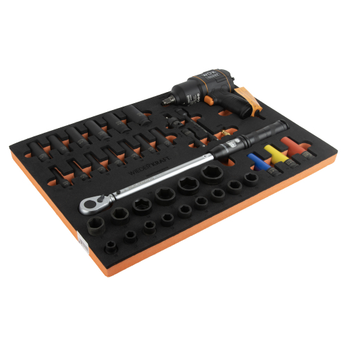 WDK-3740S Набор пневматического и динамометрического инструмента в ложементе, 37 предметов