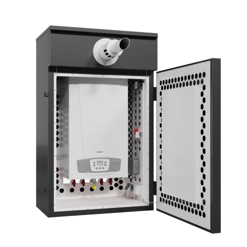 Котельная наружного размещения KRATS 24кВт 1 контурный, настенный, с газовым котлом Baxi ECO Life 1,24 F