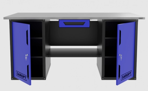 Верстак двухтумбовый с ящиком, синий 1800*700 Garopt, GT1800DDY1.blue