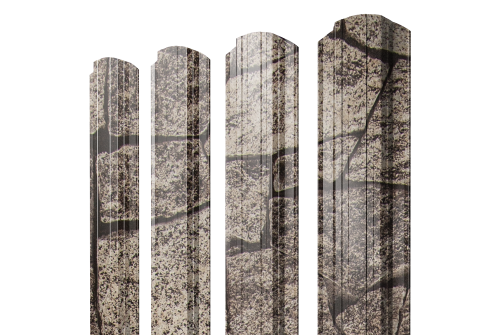Штакетник Прямоугольный фигурный 0,45 Print Elite King Stone TwinColor