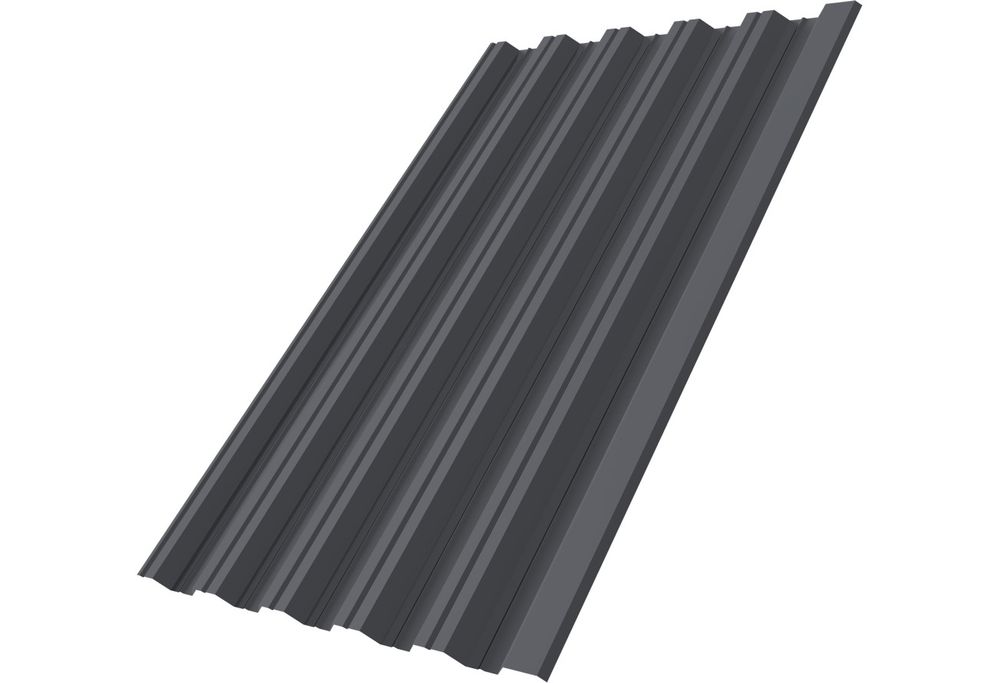 Профнастил HC35R 0,45 PE lite RAL 7024 мокрый асфальт