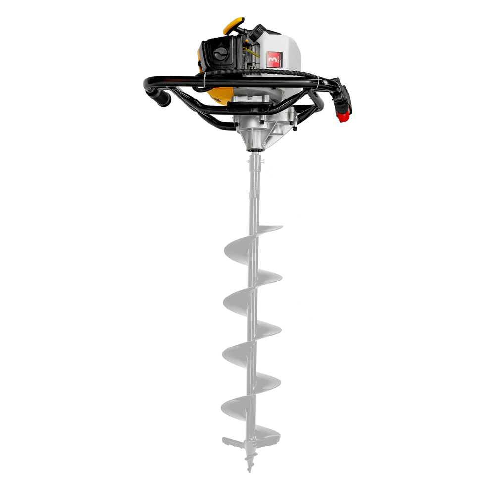 Мотобур DX-52, объем двигателя 52 см3, соединение 20 мм, без шнека Denzel